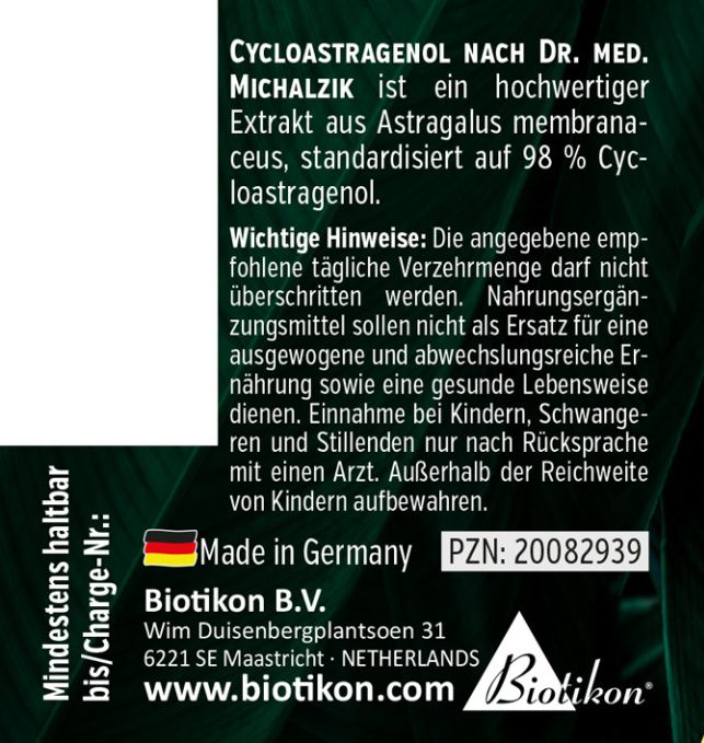Cycloastragenol 10 mg, 30 capsules