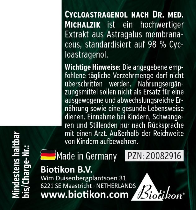 Cycloastragenol 25 mg, 30 capsules