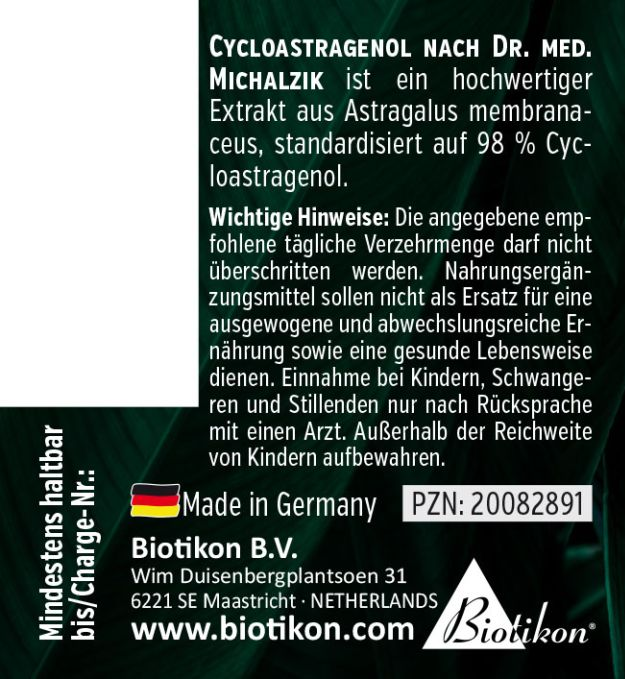 Cycloastragenol 25 mg, 60 capsules