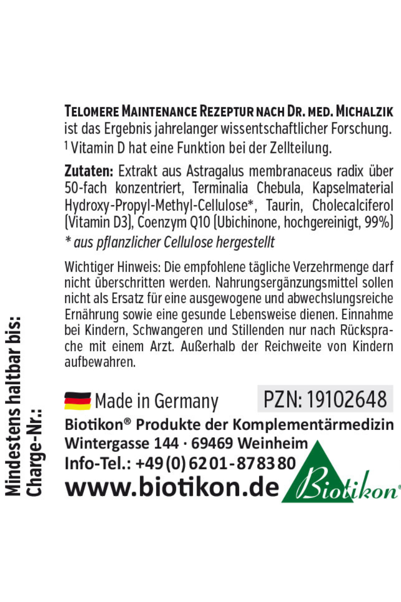 Telomere Maintenance Formula