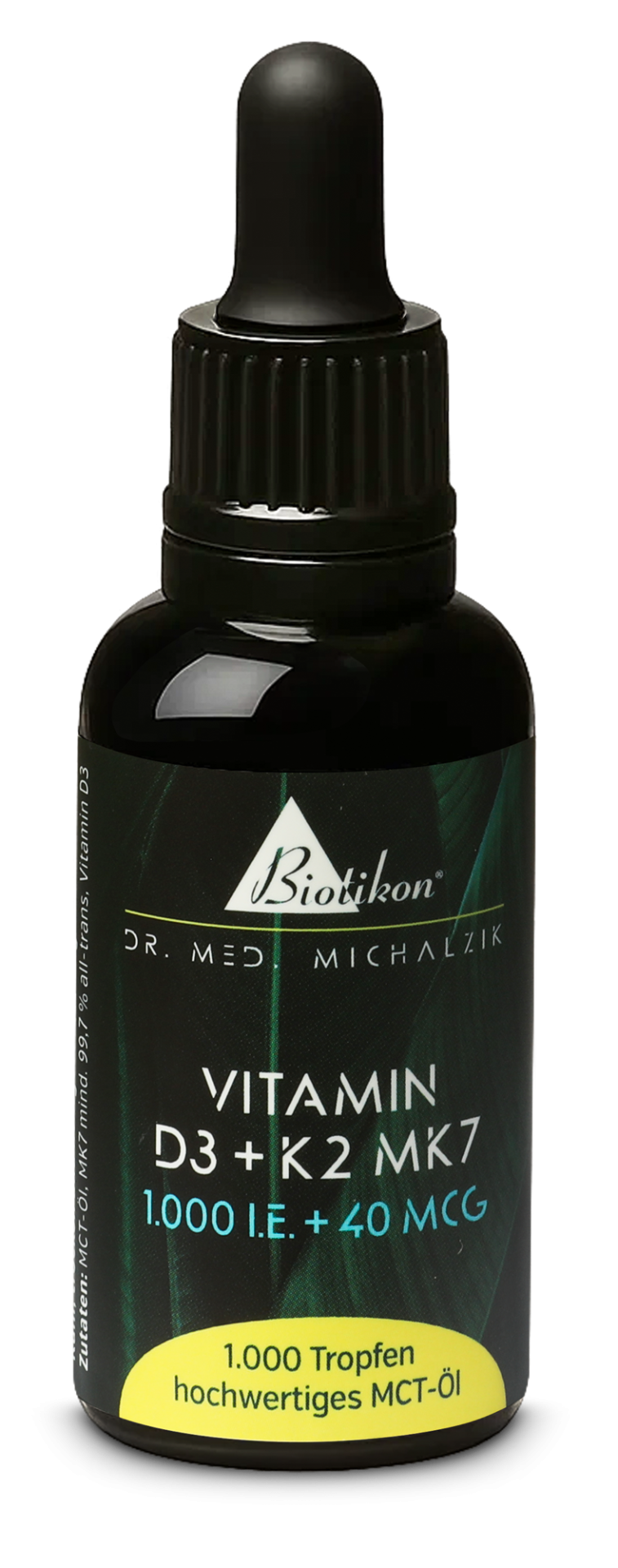 Vitamin D3 + K2 MK7, 1,000 IU + 40 mcg (30 ml)