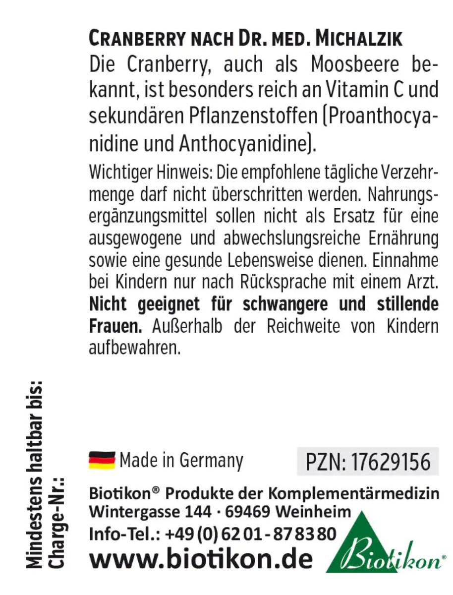 cranberries aufbewahren Preiselbeere – biotikon®
