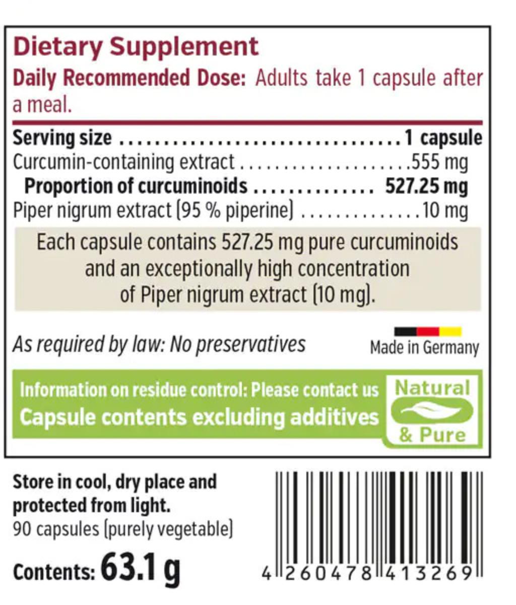 Curcuma Piperine forte - Gurkemeje-ekstrakt