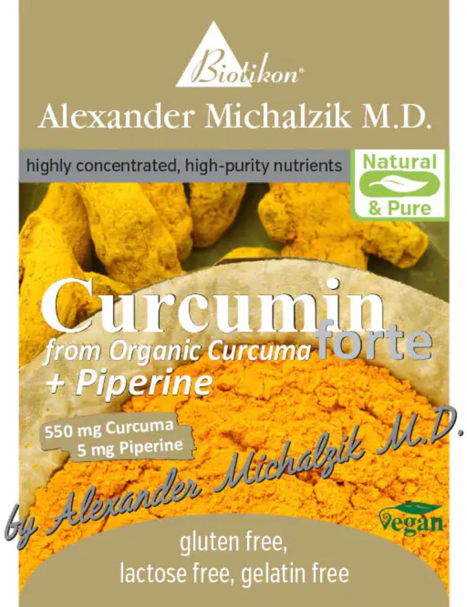 Curcumina forte da curcuma biologica e piperina