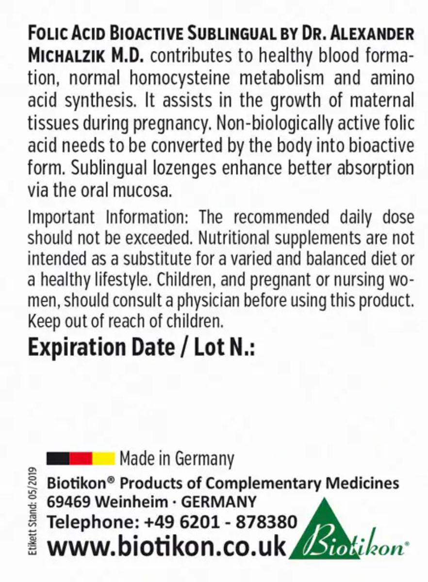 Folic Acid Bioactive Form (Vitamin B9)