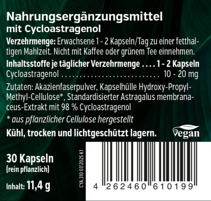 
                    
                      Cycloastragenol 10 mg, 30 capsules
                    
                  