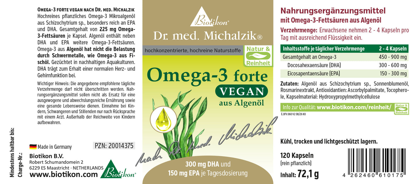 
                    
                      Omega-3 forte vegano
                    
                  