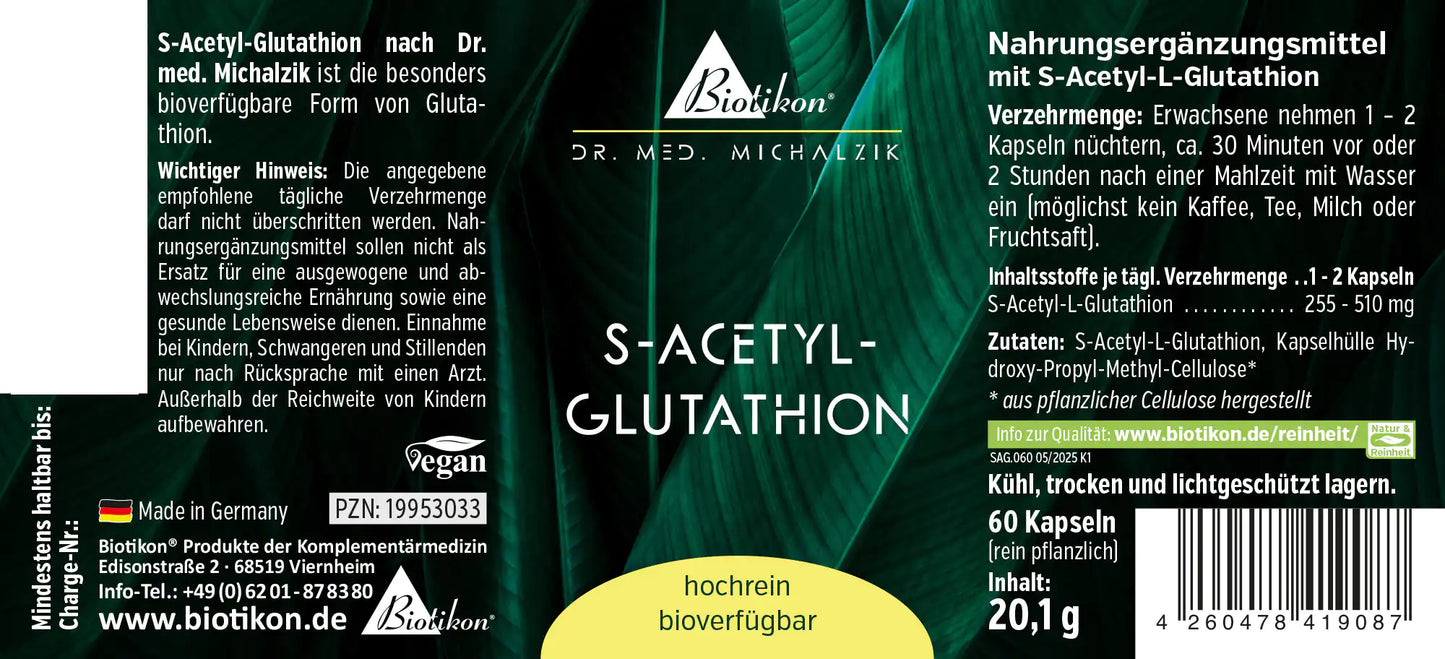 
                    
                      S-Acetyl-Glutathione Capsules
                    
                  