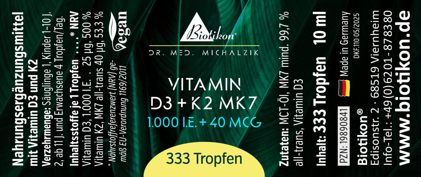 
                    
                      Vitamin D3 + K2 MK7, 1,000 IU + 40 mcg (10 ml)
                    
                  