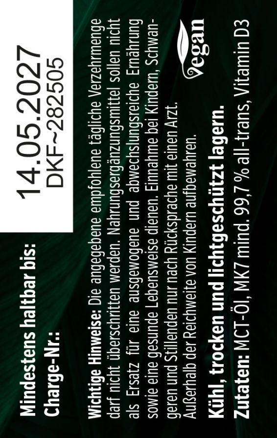 
                    
                      Vitamin D3 + K2 MK7, 1,000 IU + 40 mcg (30 ml)
                    
                  