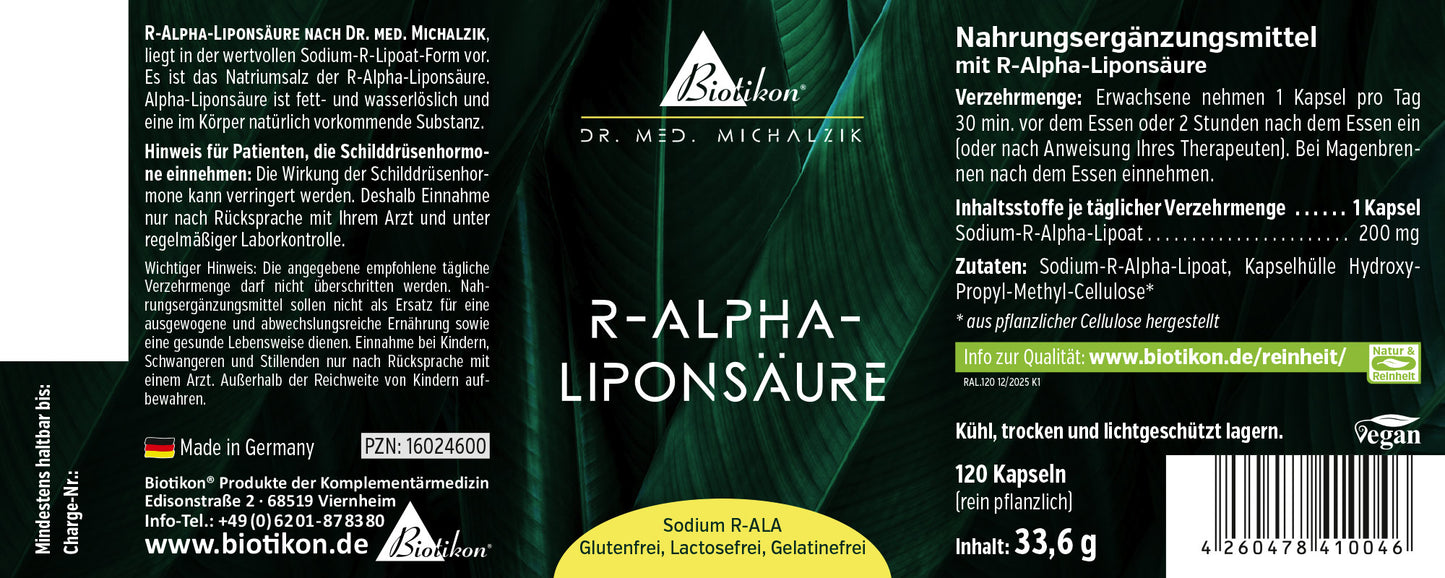 
                    
                      R-Alpha-Lipoic Acid
                    
                  