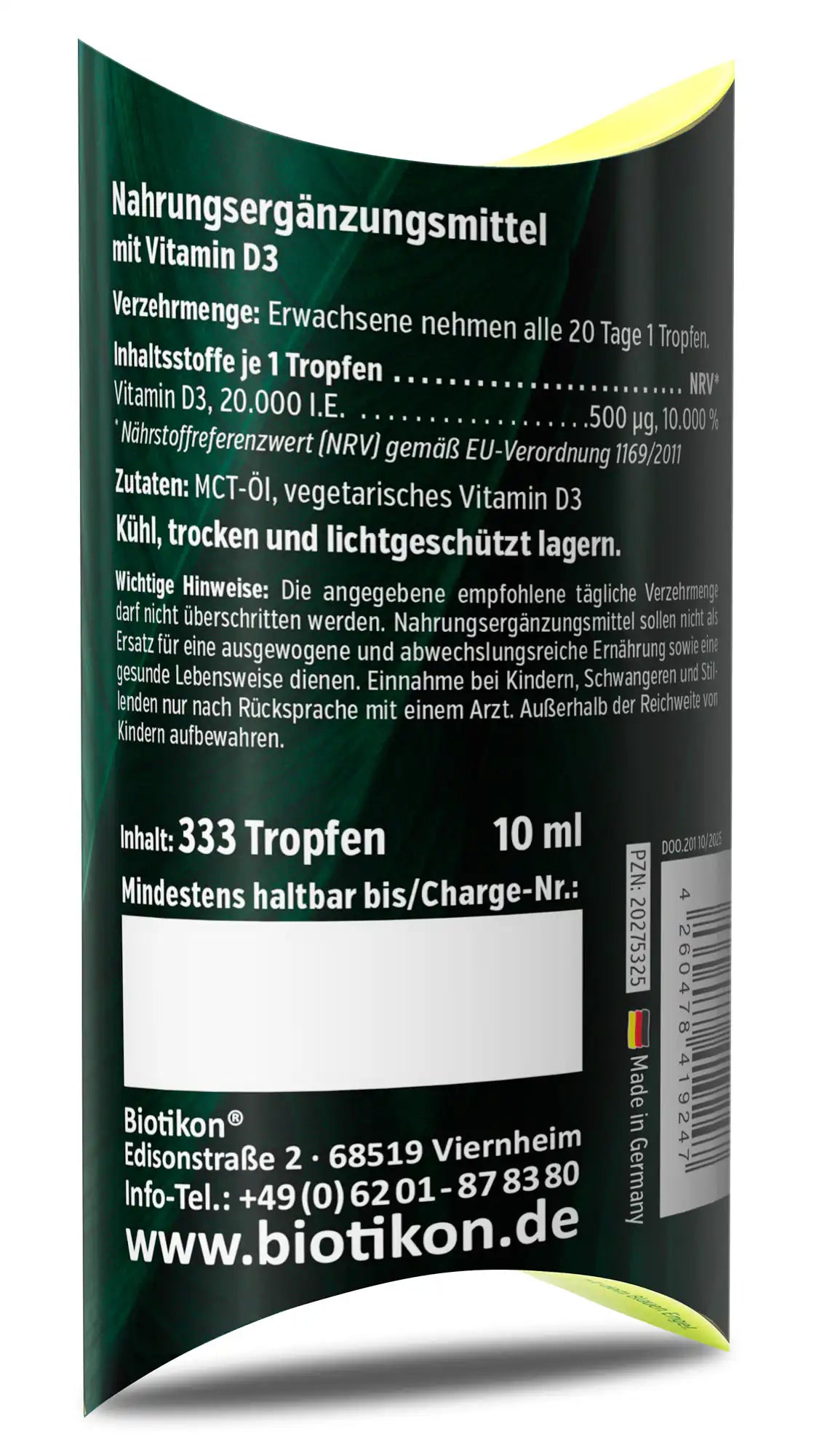 
                    
                      Vitamin D3 20.000 I.E. Tropfen
                    
                  