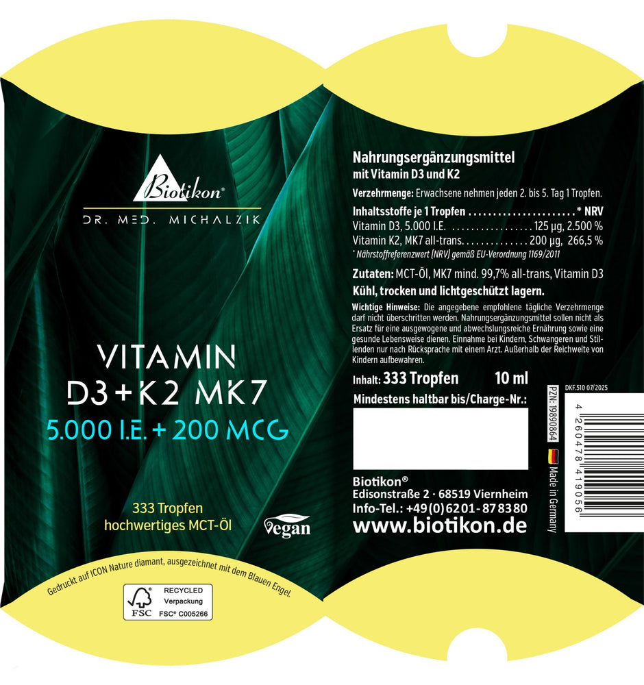 
                    
                      Vitamin D3 + K2 MK7 forte
                    
                  