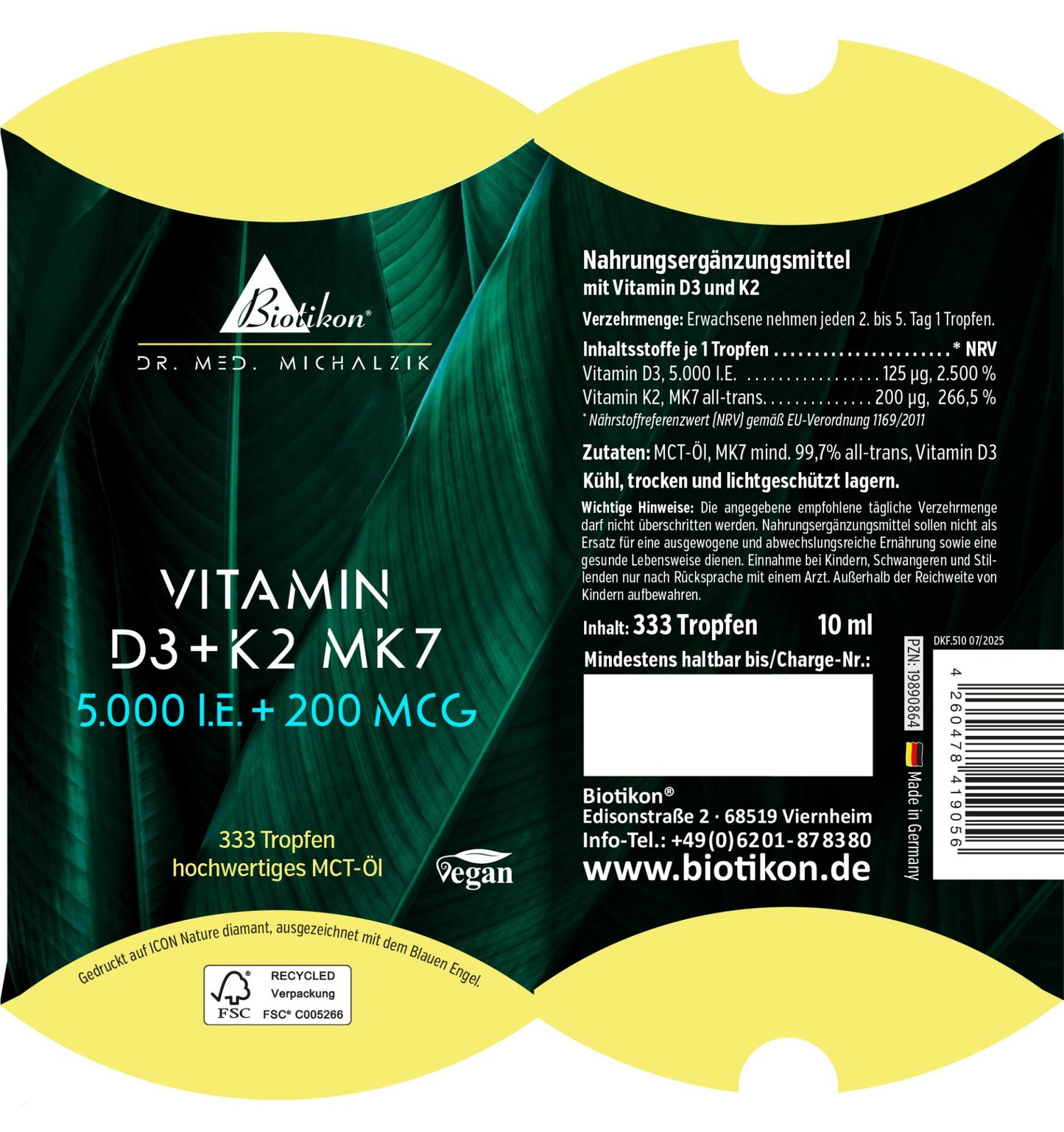 
                    
                      Vitamin D3 + K2 MK7 forte
                    
                  