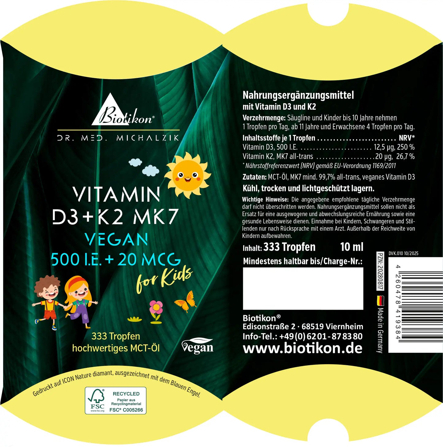 
                    
                      Vitamin D3+ K2 MK7 vegan 500 I.E.+20 MCG
                    
                  
