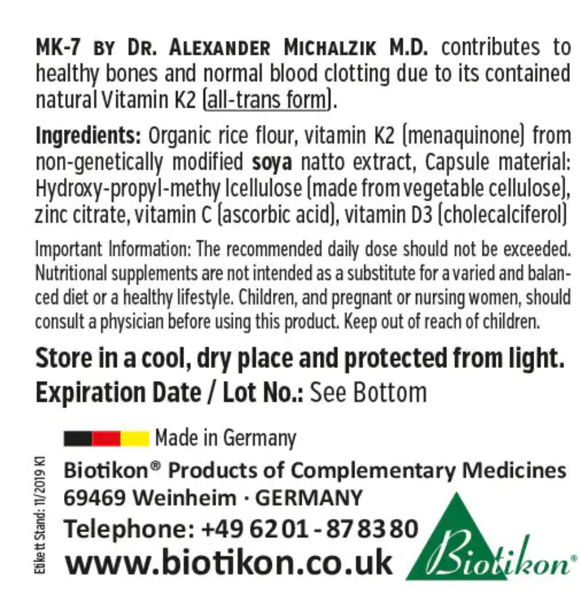 
                    
                      Vitamine K2- MK-7
                    
                  
