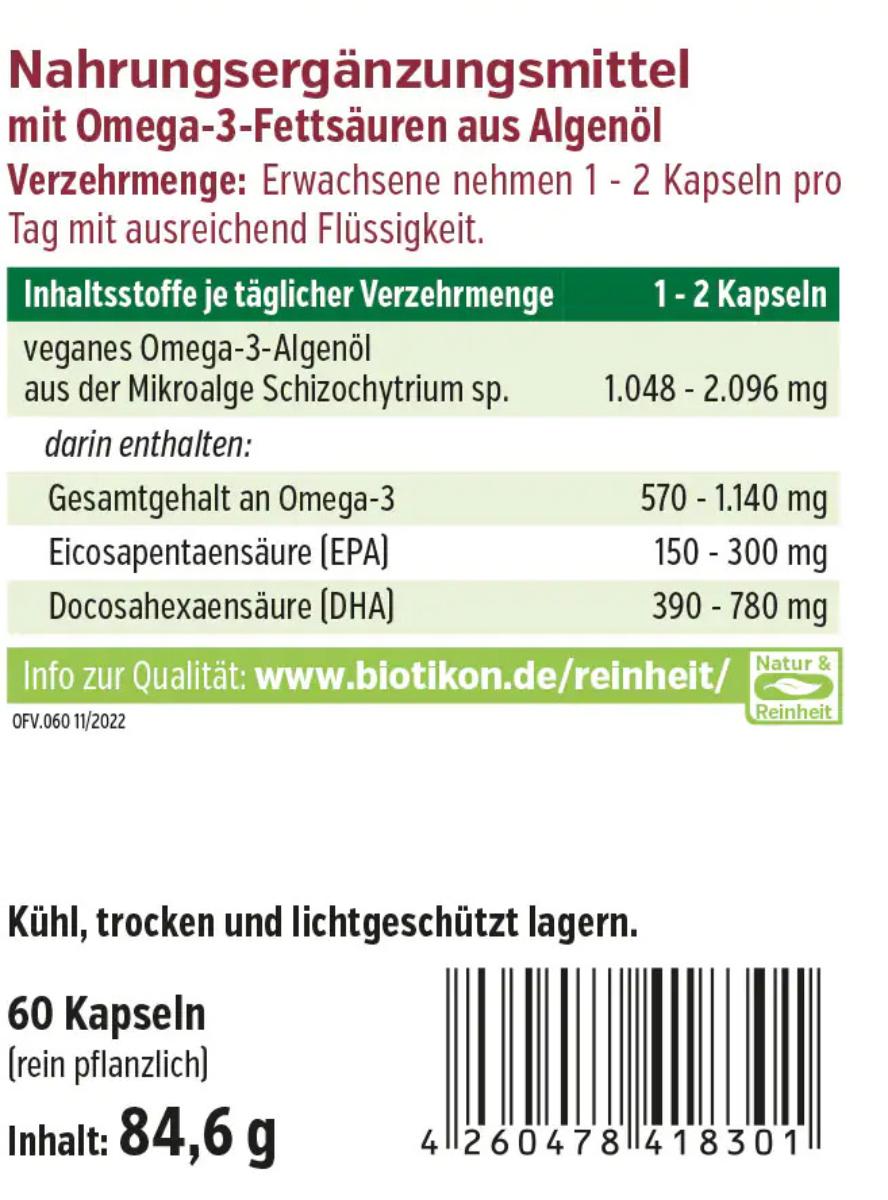 
                    
                      Omega-3 forte vegano
                    
                  