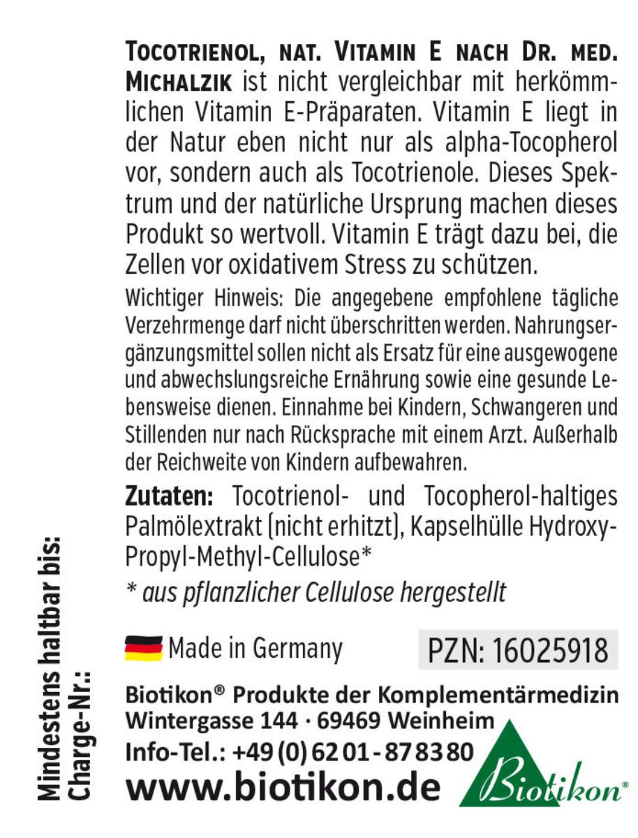 
                    
                      Tocotriénol, nat. Vitamine E
                    
                  